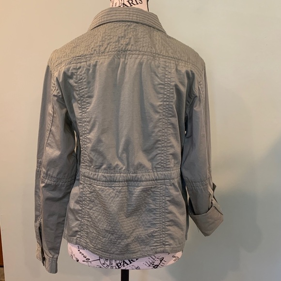LOFT Lightweight Light Army Green Cotton Utility Jacket Women’s XS Extra Small - Picture 6 of 9